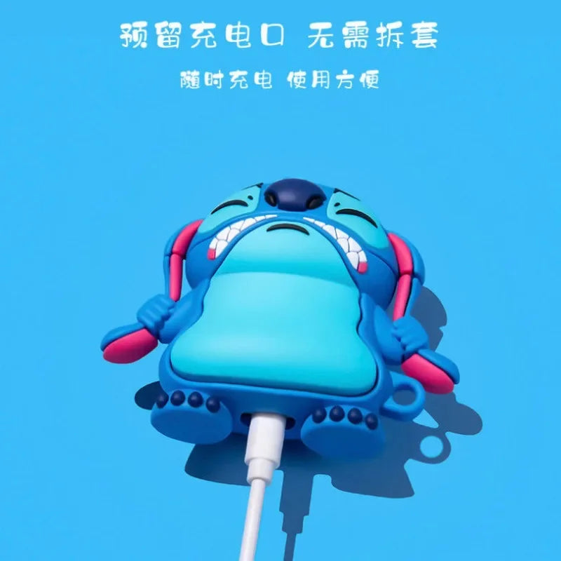 Disney 3D Angry Stitch Cover for Apple AirPods 1 2 3 3rd Case for AirPods Pro Case Cute Cartoon Earphone Case Accessories Gift