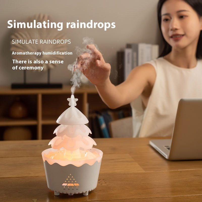 2025 New Design Essential Oil Aroma Diffuser Household Mute Small Remote Control Humidifier Suitable For Home Christmas Gift
