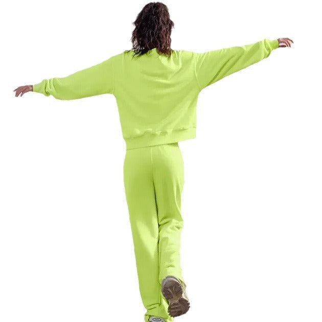 Women's Casual Fashion Round Neck Suit Long-sleeved Sweater