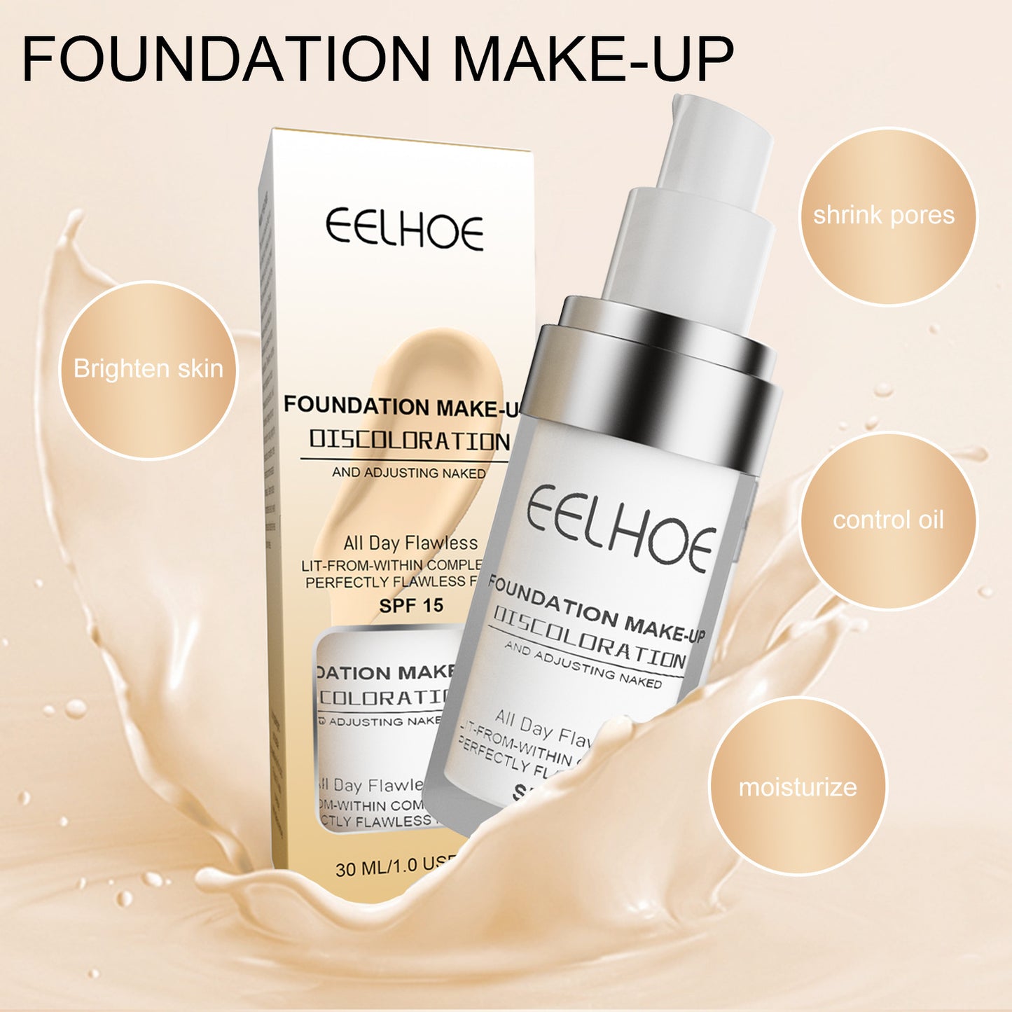 Temperature Change Liquid Foundation Concealer Long-lasting Moisturizing Waterproof Sweat-proof