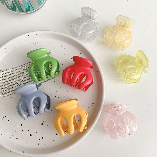 Topknot Hair Clip Candy Color Back Head Hair Claw High Ponytail