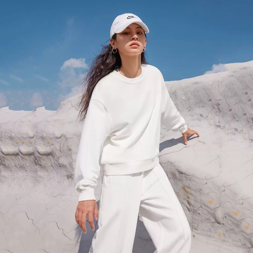 Women's Casual Fashion Round Neck Suit Long-sleeved Sweater