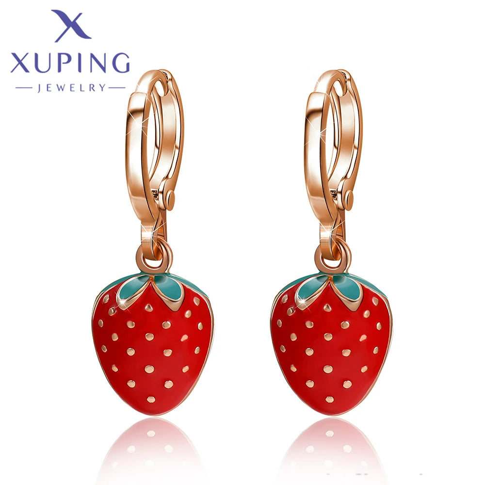 Xuping Jewelry Fashion Fruit Серьги  Design Elegant Fashion Huggies Earring of Charm Lovely Style for Women Girl  A00889023