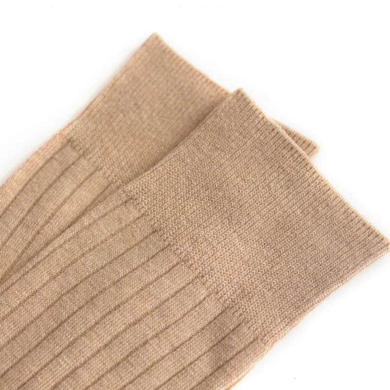 5 Pairs Large Size Man Socks Cotton Business Solid Breathable Deodorant Husbands Fathers Party Dress Long Socks Plus EU46-50