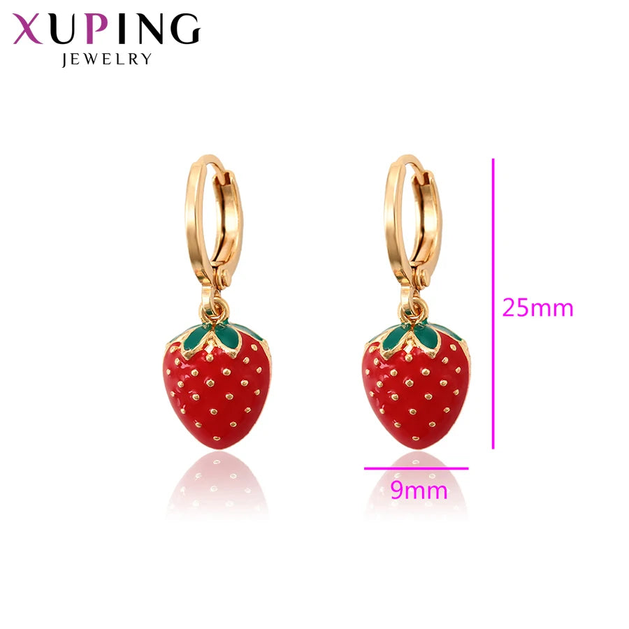 Xuping Jewelry Fashion Fruit Серьги  Design Elegant Fashion Huggies Earring of Charm Lovely Style for Women Girl  A00889023