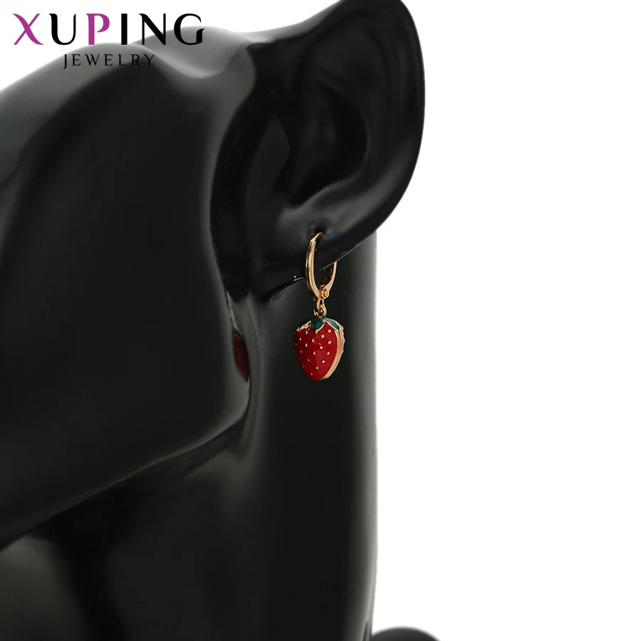 Xuping Jewelry Fashion Fruit Серьги  Design Elegant Fashion Huggies Earring of Charm Lovely Style for Women Girl  A00889023