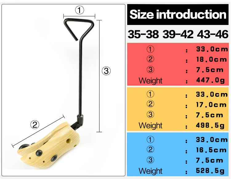 1 piece Wood shoe trees Expanded For High Heels Boots Shape shoes tree Adjustable Professional Shoe Stretcher Female Expansion