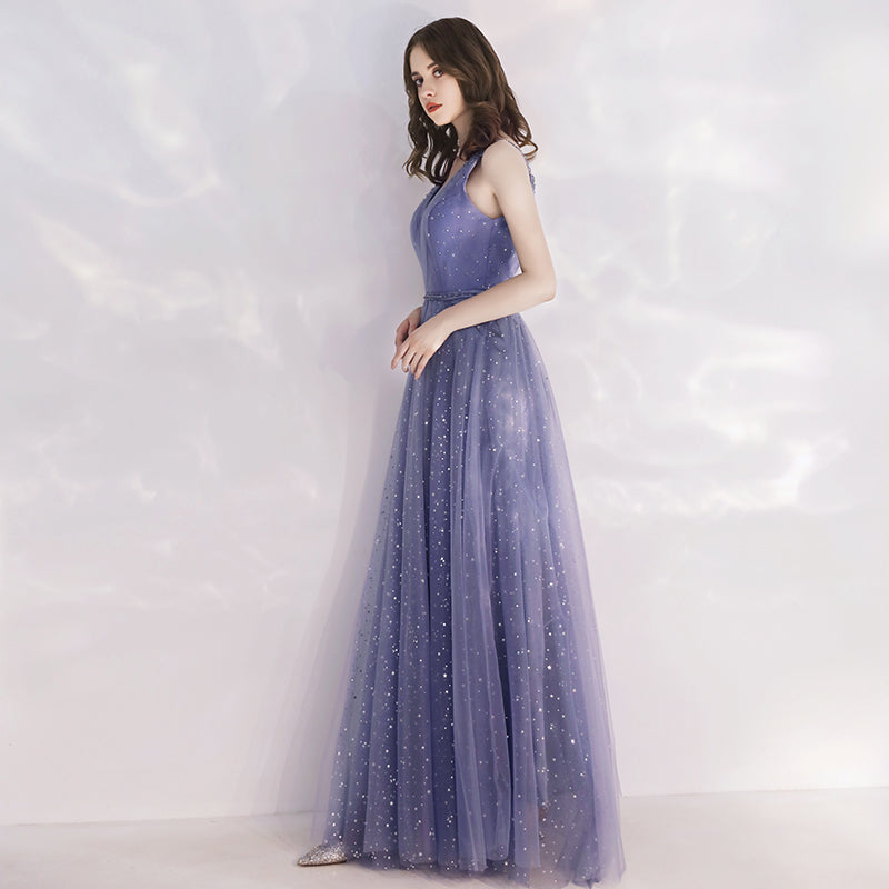 Women's Starry Long Evening Gown