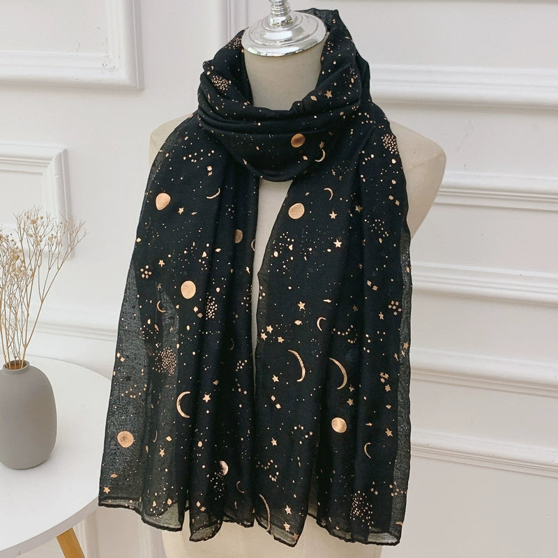 Fashion Creamy-white Women's Winter Shawl Cotton and Linen Scarf