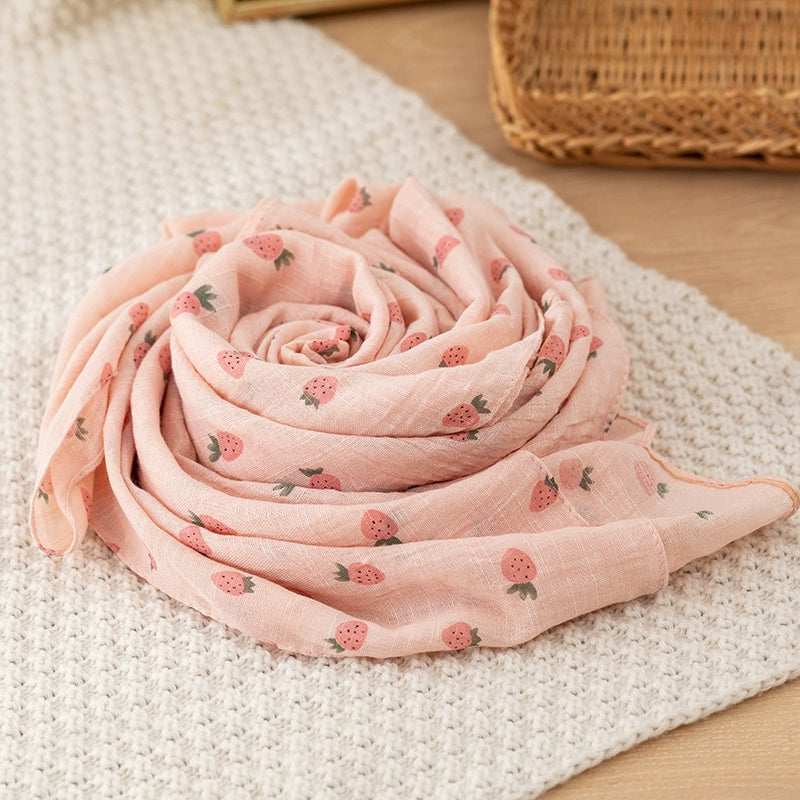 Fashion Creamy-white Women's Winter Shawl Cotton and Linen Scarf