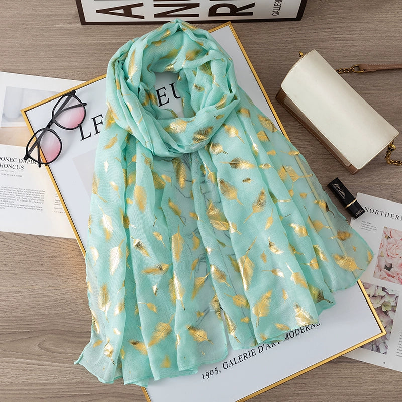 Fashion Creamy-white Women's Winter Shawl Cotton and Linen Scarf