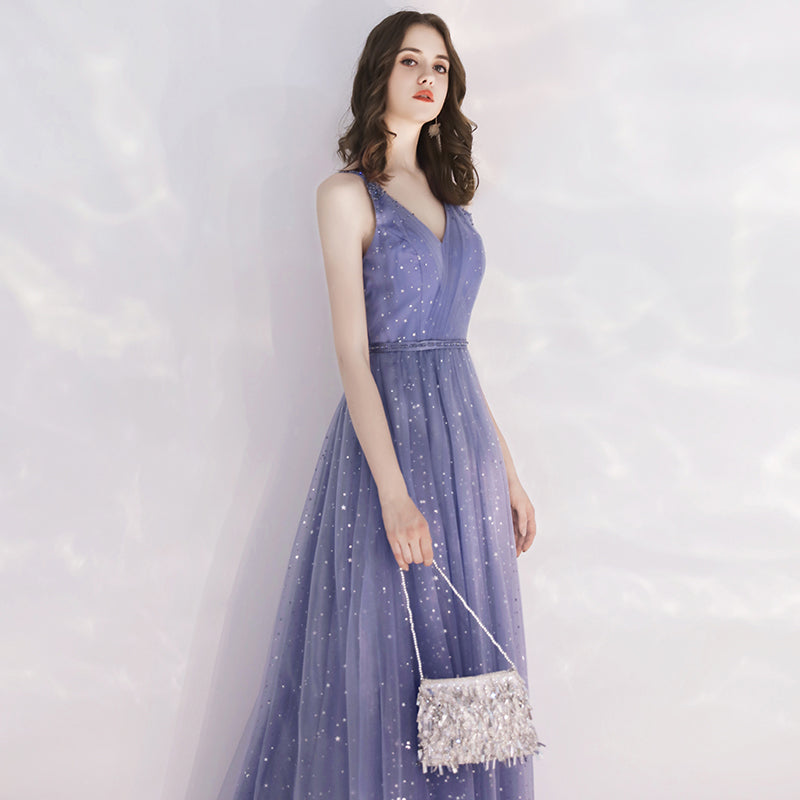 Women's Starry Long Evening Gown
