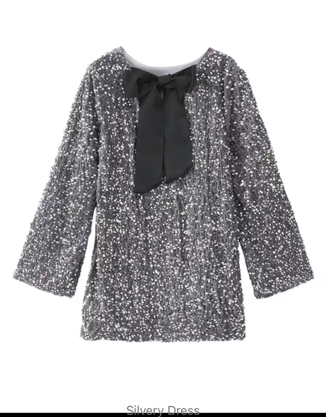 Fall and Winter Dress Long Sleeves Loose Dress Bows