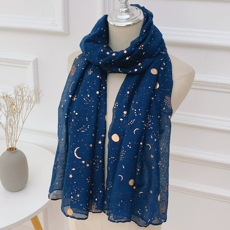 Fashion Creamy-white Women's Winter Shawl Cotton and Linen Scarf