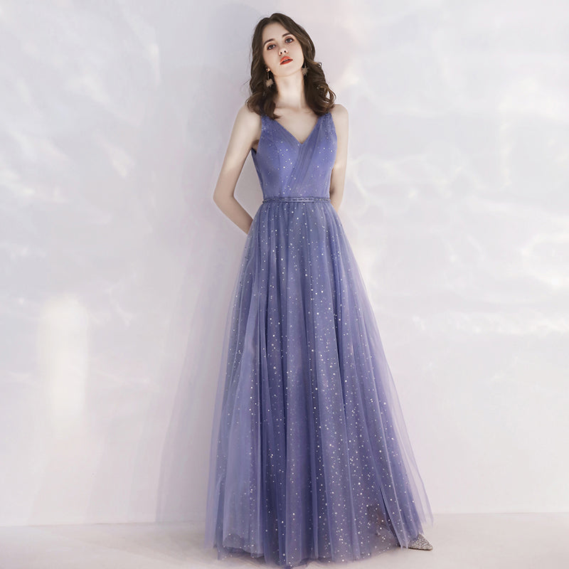 Women's Starry Long Evening Gown