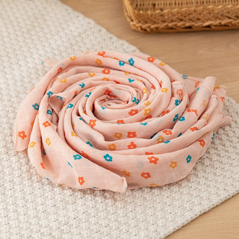 Fashion Creamy-white Women's Winter Shawl Cotton and Linen Scarf