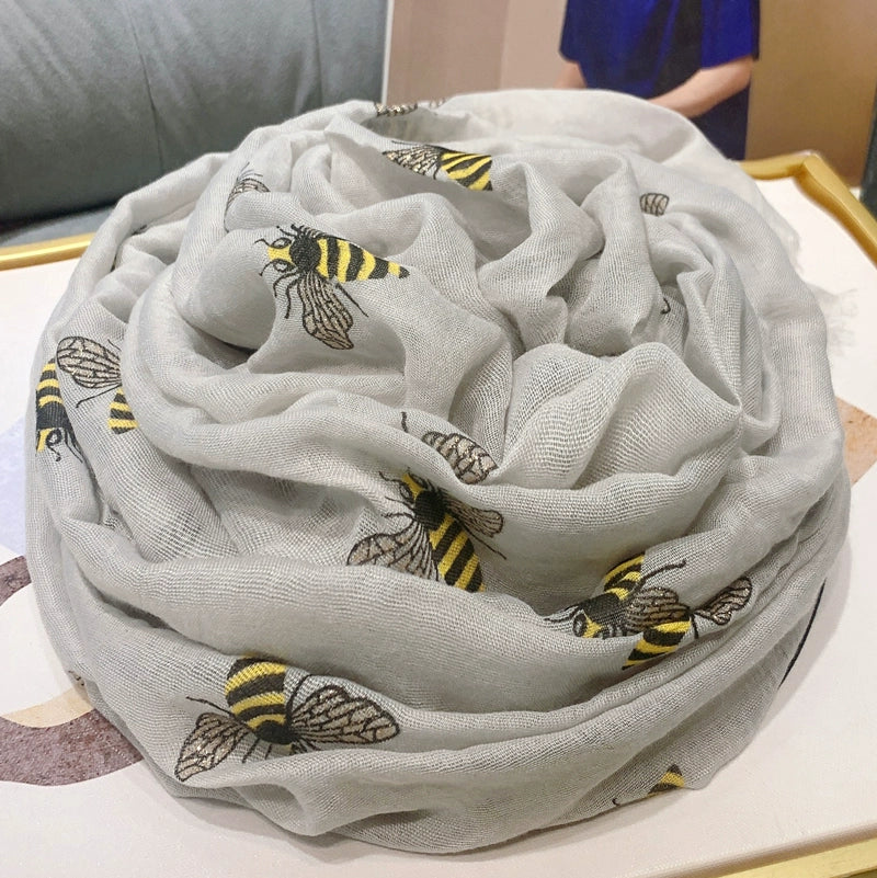 Fashion Creamy-white Women's Winter Shawl Cotton and Linen Scarf