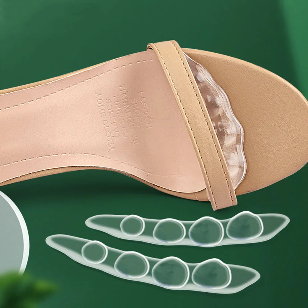 2Pcs Non-slip Insoles Stickers for Women High Heels Flip Flop Sandals Silicone Inserts Self-adhesive Foot Patch Gel Forefoot Pad