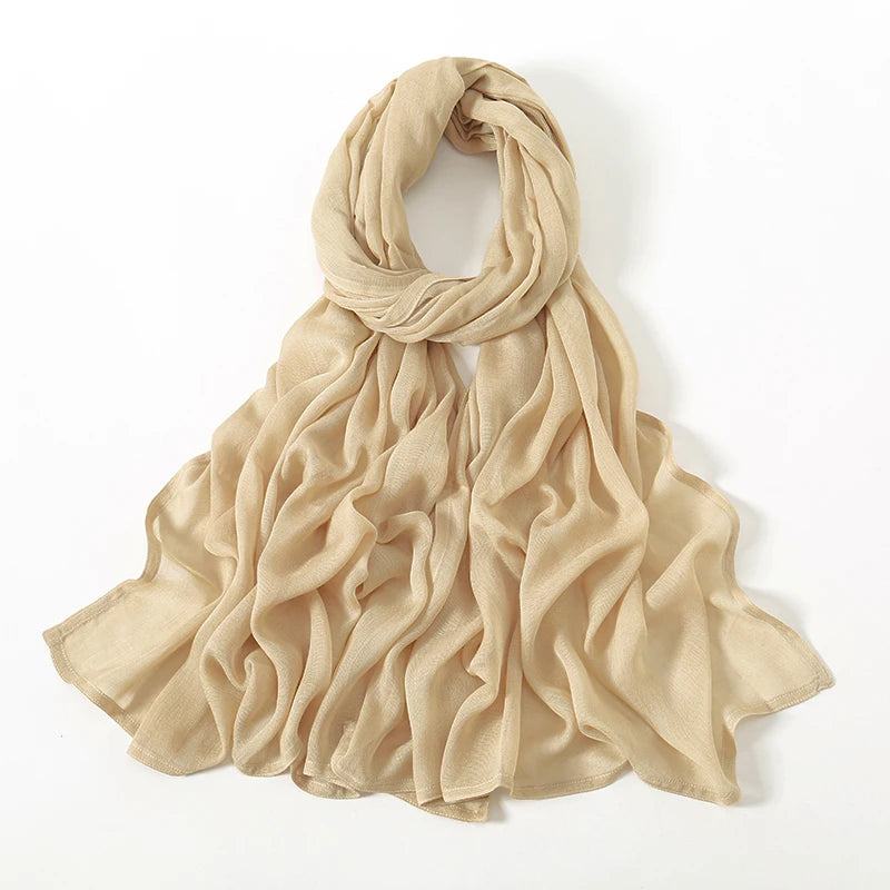Fashion Modal Hijab Rayon Cotton Shawls Muslim Hijabs For Women Plain Scarf Big Size Headscarf Islamic Turban Headband 190*85cm