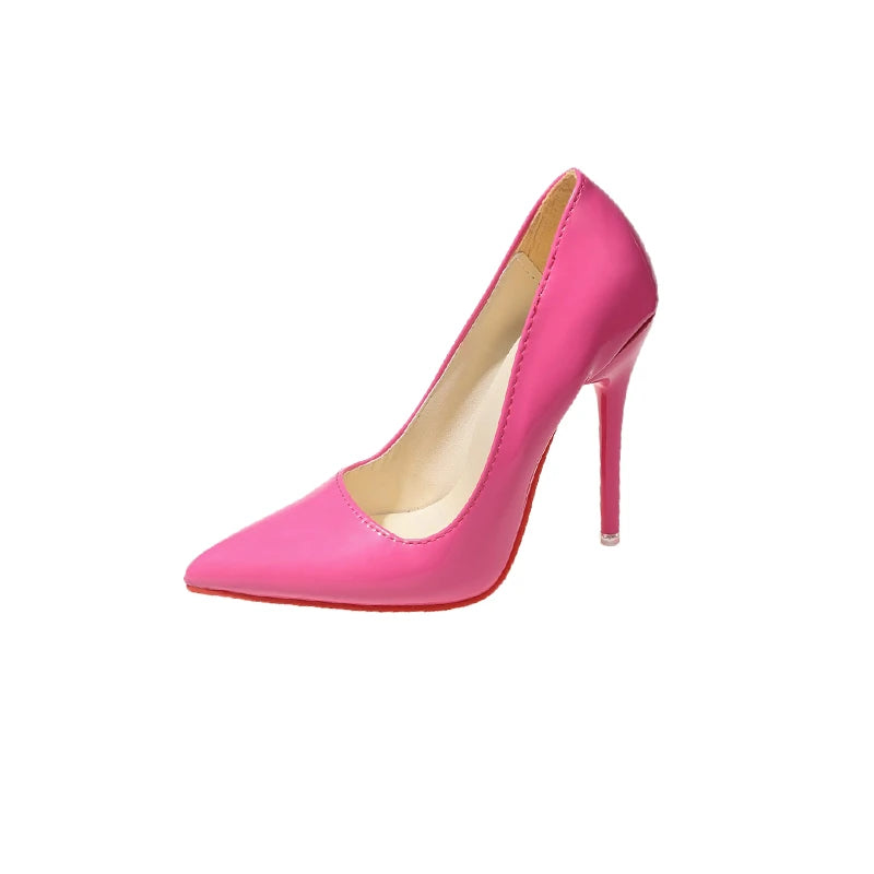 Women Pumps 2025 New Soft Leather High Heels Shoes for Women Fashion Pointed Toe Slip on Candy Colors Wedding High Heels Women