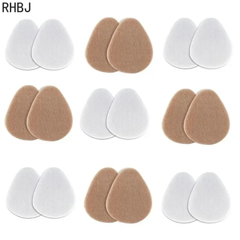 16pcs=8pairs Self-adhesive Felt Front Palm Pad Relieve Foot Pain High Heels Cushion Anti-slip-wear Reduce Pressure Heel Pad Care