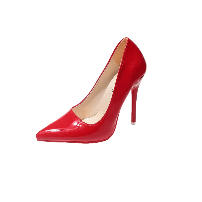 Women Pumps 2025 New Soft Leather High Heels Shoes for Women Fashion Pointed Toe Slip on Candy Colors Wedding High Heels Women