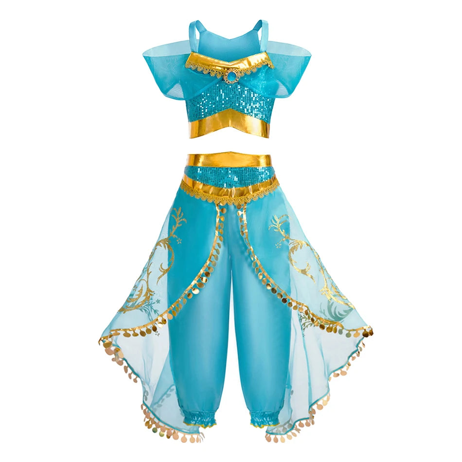 Girl Princess Dress Snow Queen Elsa Anna Costume Girls Birthday Stage Performance Halloween Party Dress Kids Cosplay Dresses