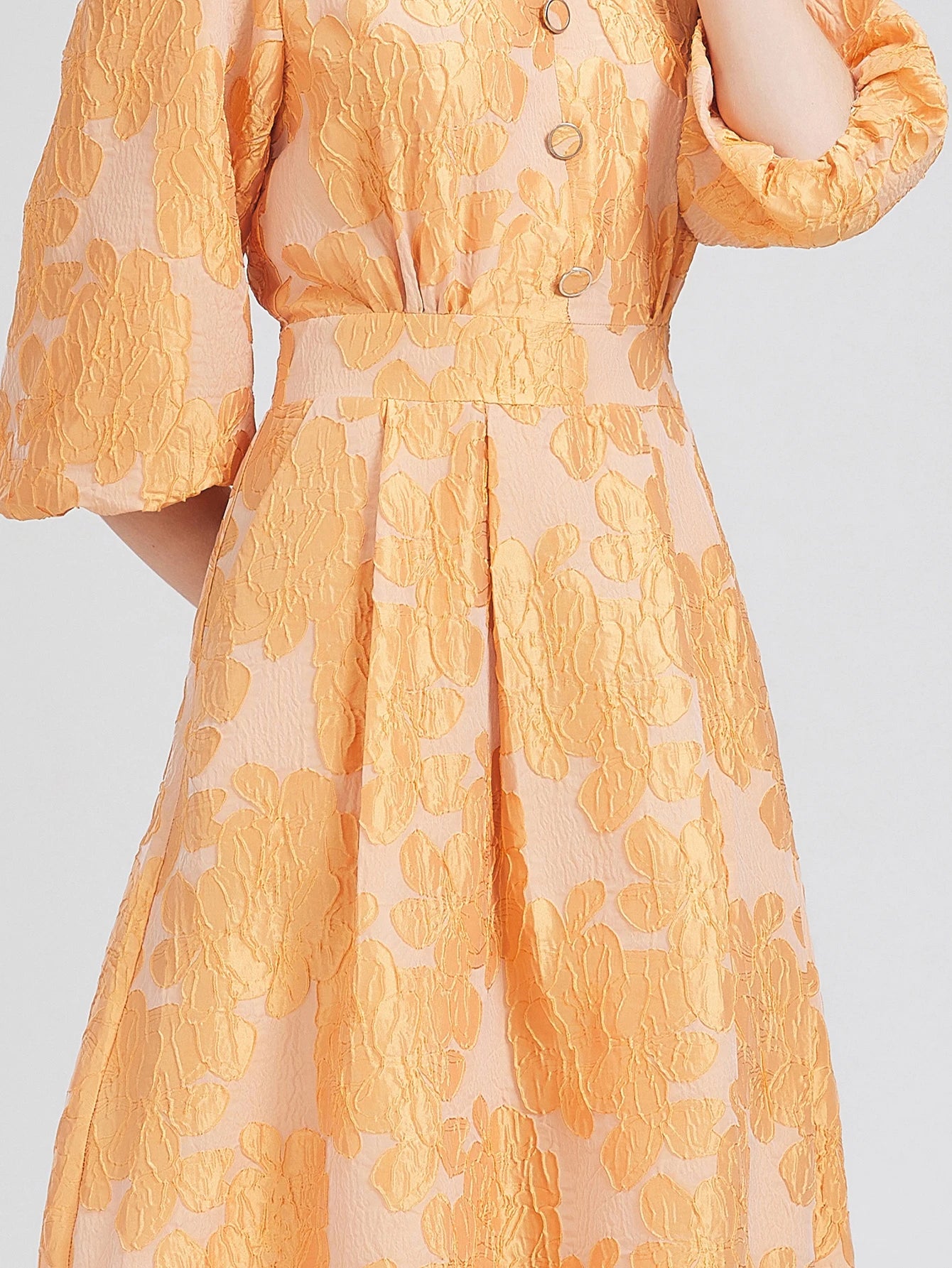 New Women Embroidery Jacquard Party Dress Organza Princess Dress Spring Summer Puff Sleeve Casual Dress Vestidos