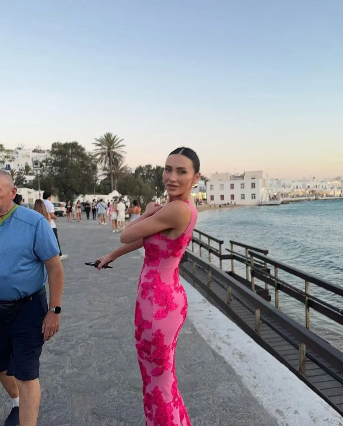 2025 New Elegant Women Sleeveless 3d Flowers Party Dress Embroidery Mesh Slim Hip Package Female Fshion Maxi Dresses Robe