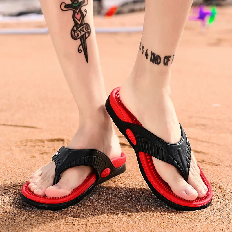 Beach Flip-flops Summer Men Slippers Massage Sandals Comfortable Men Casual Shoes Fashion Men Flip Flops Hot Sell Footwear
