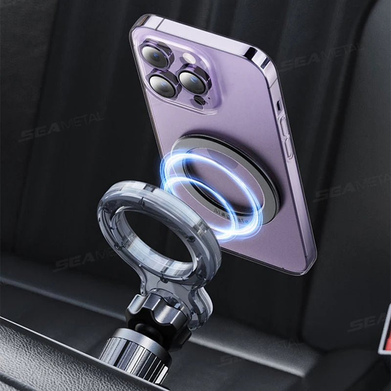 SEAMETAL Magnetic Car Phone Holder 360 Degree Rotation Adjustable Single Handed Operation Air Outlet Vent Mobile Phone Support