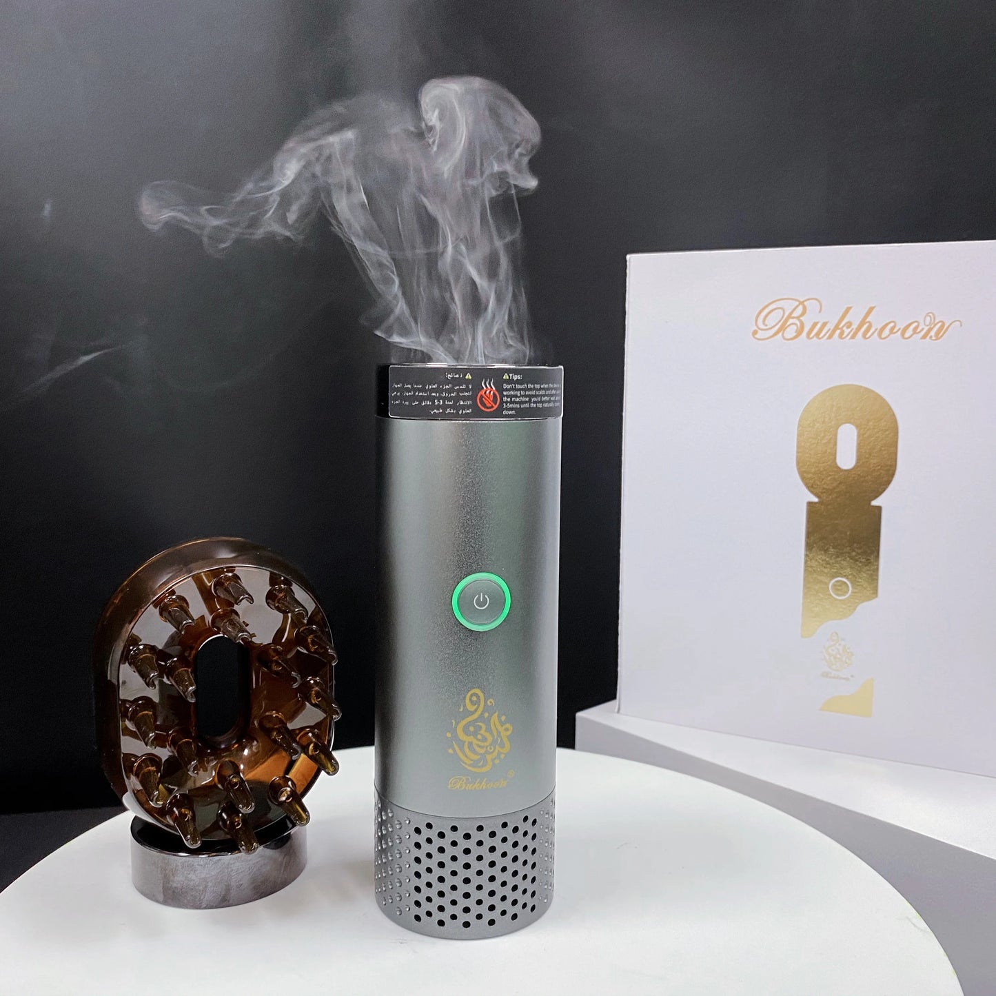 Bukhoon-Original Electric Hair Incense Burner, Mini Luxury Arabic Mubkhar, High Quality Metal Censer, Gift Set, Original, B20