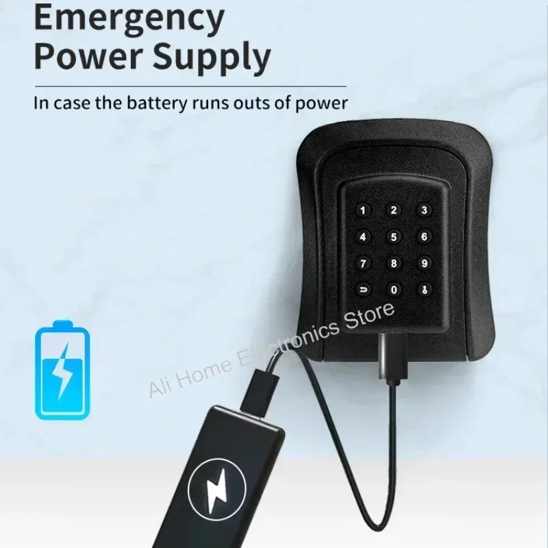 Tuya/TTlock Smart Password Lock Box Homestay Large Capacity Key Box Password APP Unlocking IP65 Waterproof Electronic Lock Box