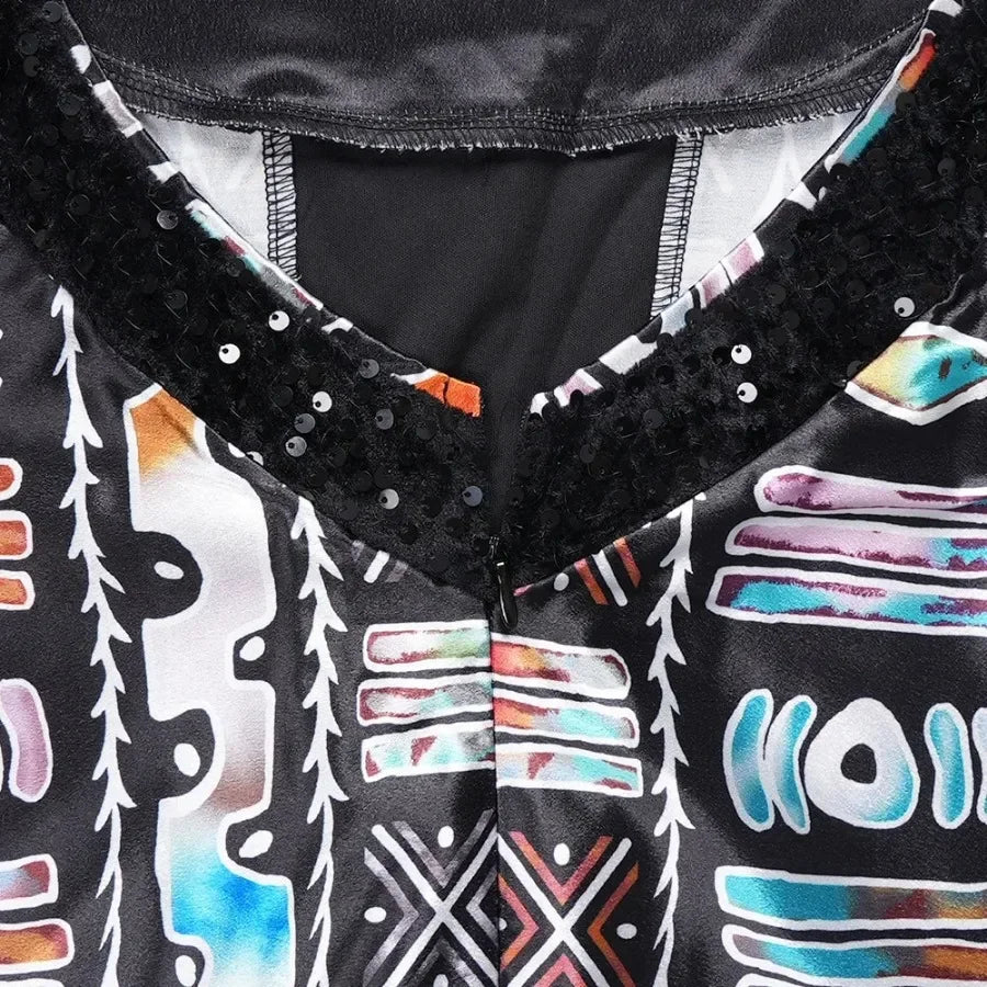 Sequin African Dresses for Women Plus Size Africa Clothes Dashiki Ankara Outfit Gown Kaftan Muslim Wedding Party Long Maxi Dress