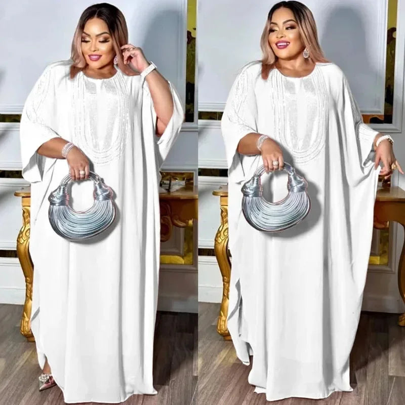 Abayas For Women Dubai Luxury 2025 Chiffon Boubou Muslim Fashion Caftan Marocain Wedding Evening Party Dresses African Clothes