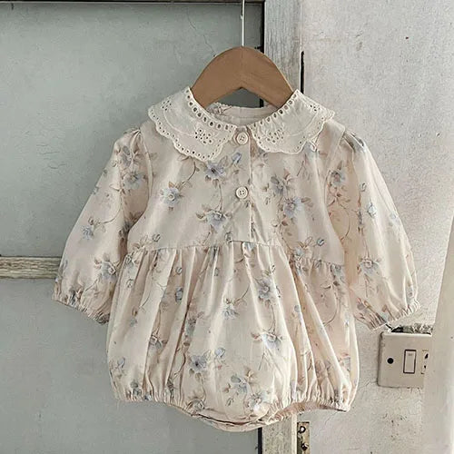 New Spring Sister Clothes 0-3Yrs Kids Princess Dresses Toddler Baby Bodysuits Long Sleeved Cotton Baby Girls Party Dress