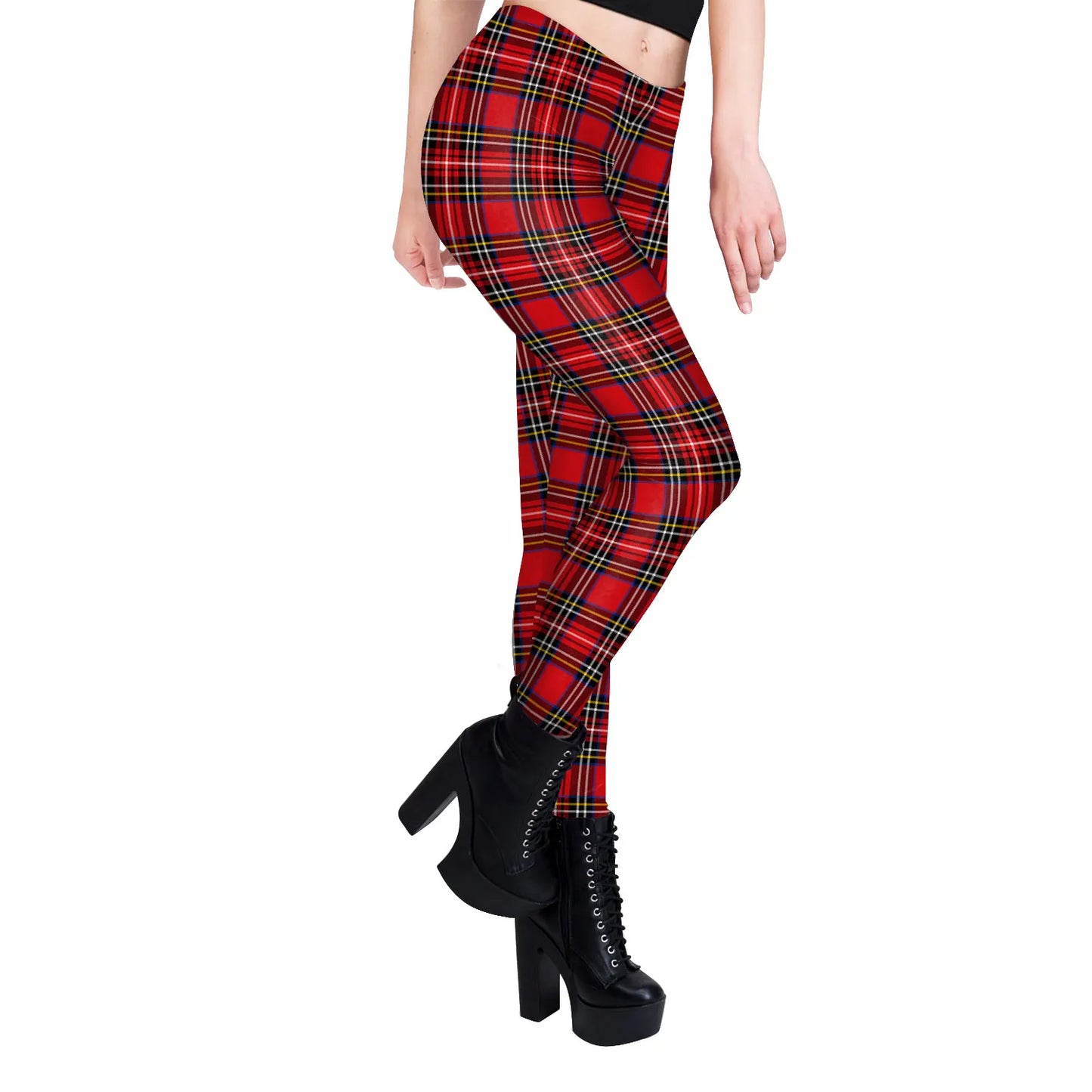 Happy Christmas Red Striped Plaid Print Women Leggings Sexy Soft Elasticity Pants Fitness Workout Xmas Party Leggings