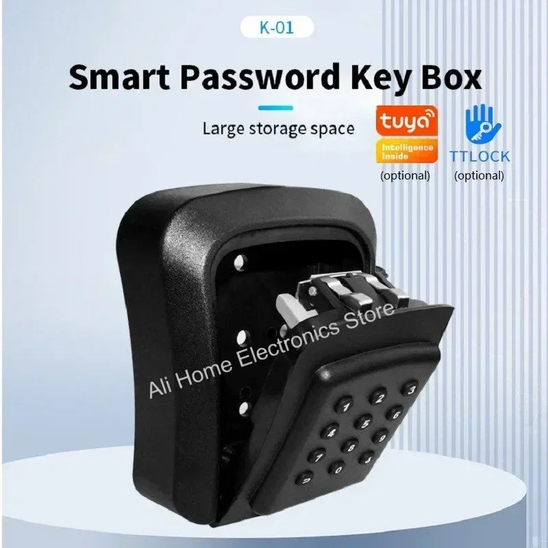 Tuya/TTlock Smart Password Lock Box Homestay Large Capacity Key Box Password APP Unlocking IP65 Waterproof Electronic Lock Box