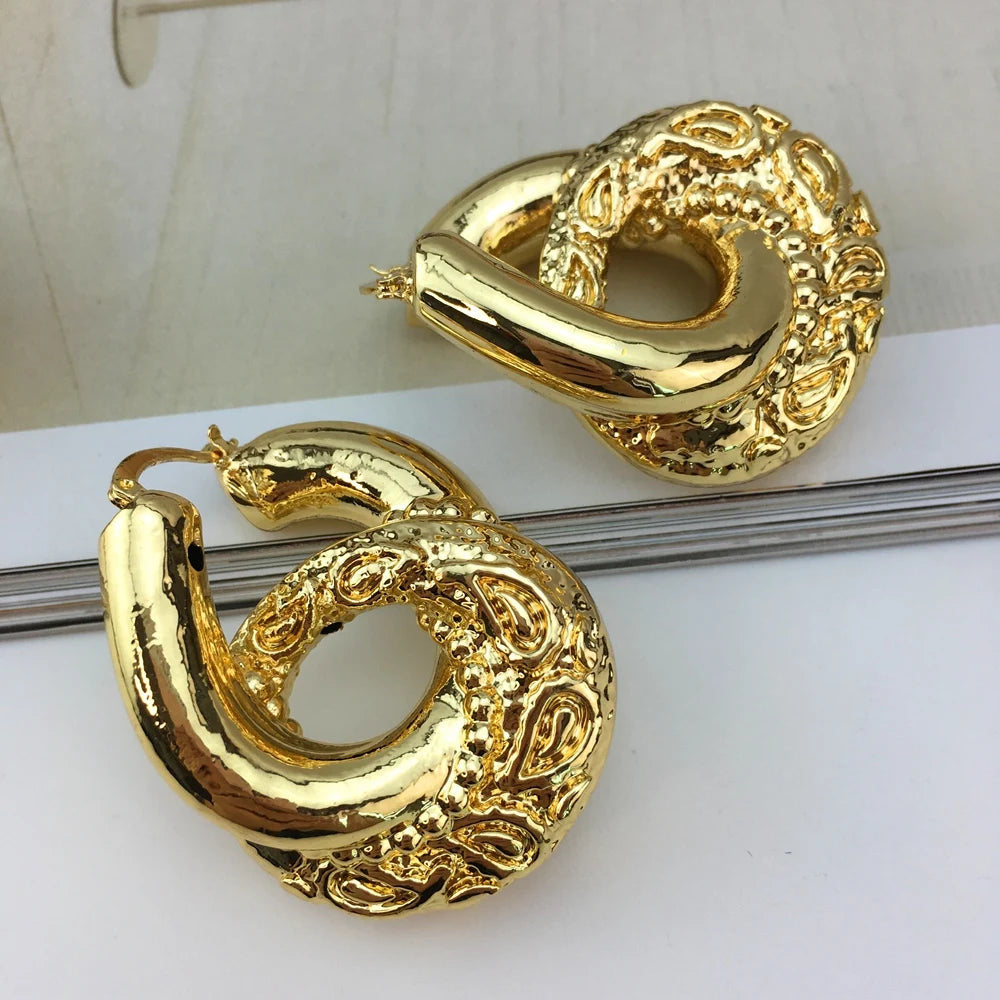 Brazilian Jewelry Unique Big Jewelry Sets For Women Birthday Wedding Gift FHK19057