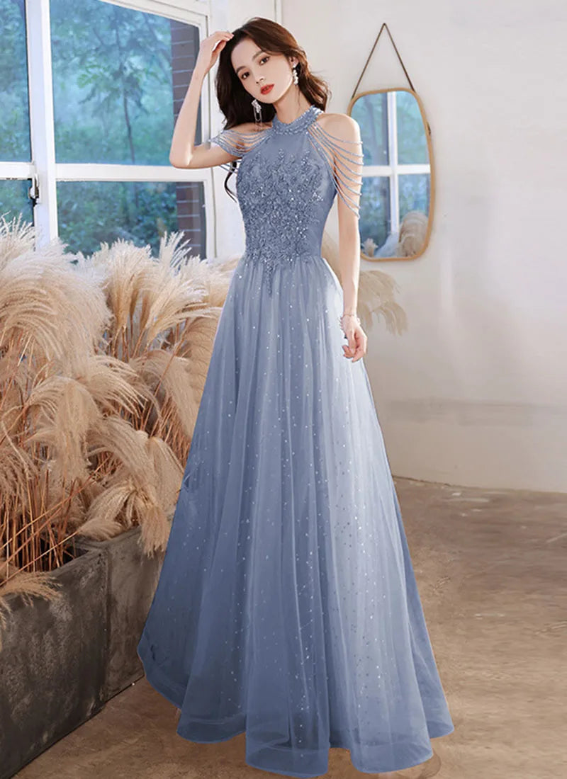 Luxury High Quality Pink Evening Dress For Prom Summer Autumn Temperament Socialite Senior Party Dress For Women