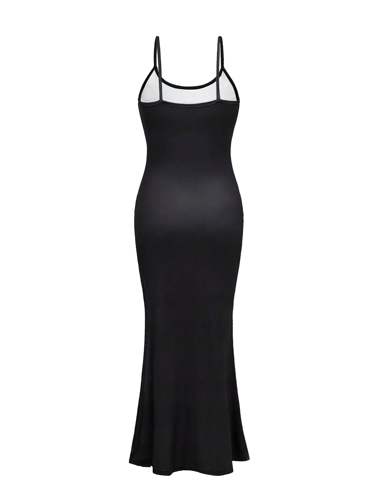 Punk Camisole Dress Halloween Long Dress Gothic Skeleton Pattern Cosplay Costume Party Dress Sexy Outfit Festival Clothing