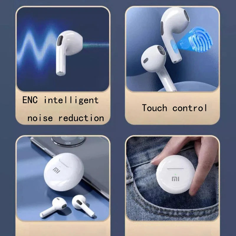 Xiaomi Air Pro 6 Earphone TWS 9D HIFI Headset Bluetooth Music Earbuds For IPhone Android Wireless Pods Headphones