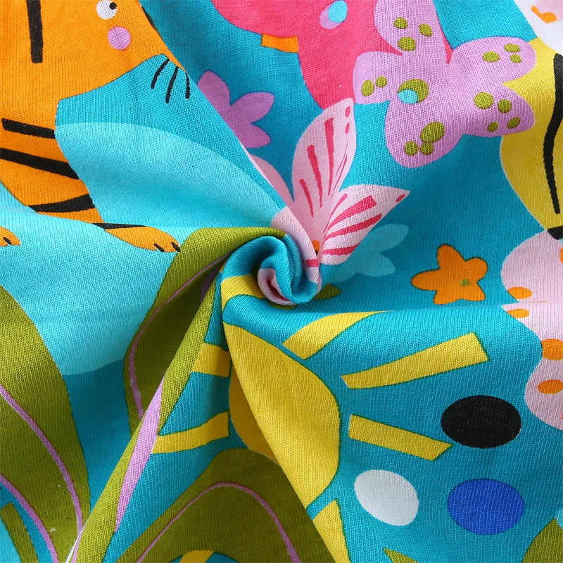 2-7T New Arrival Baby Princess Dresses Summer Girls Party Dress Animals Fashion Kids  School Children Clothing Toddler Dresses