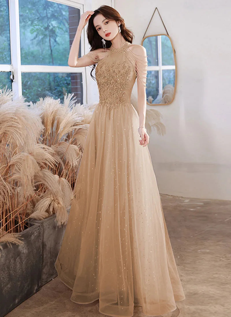 Luxury High Quality Pink Evening Dress For Prom Summer Autumn Temperament Socialite Senior Party Dress For Women