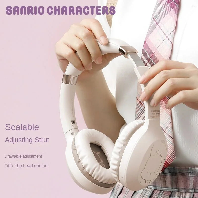 Hello kitty kuromi Sanrio S05 cartoon character head-mounted kawaii wireless Bluetooth headset cute student headset new style