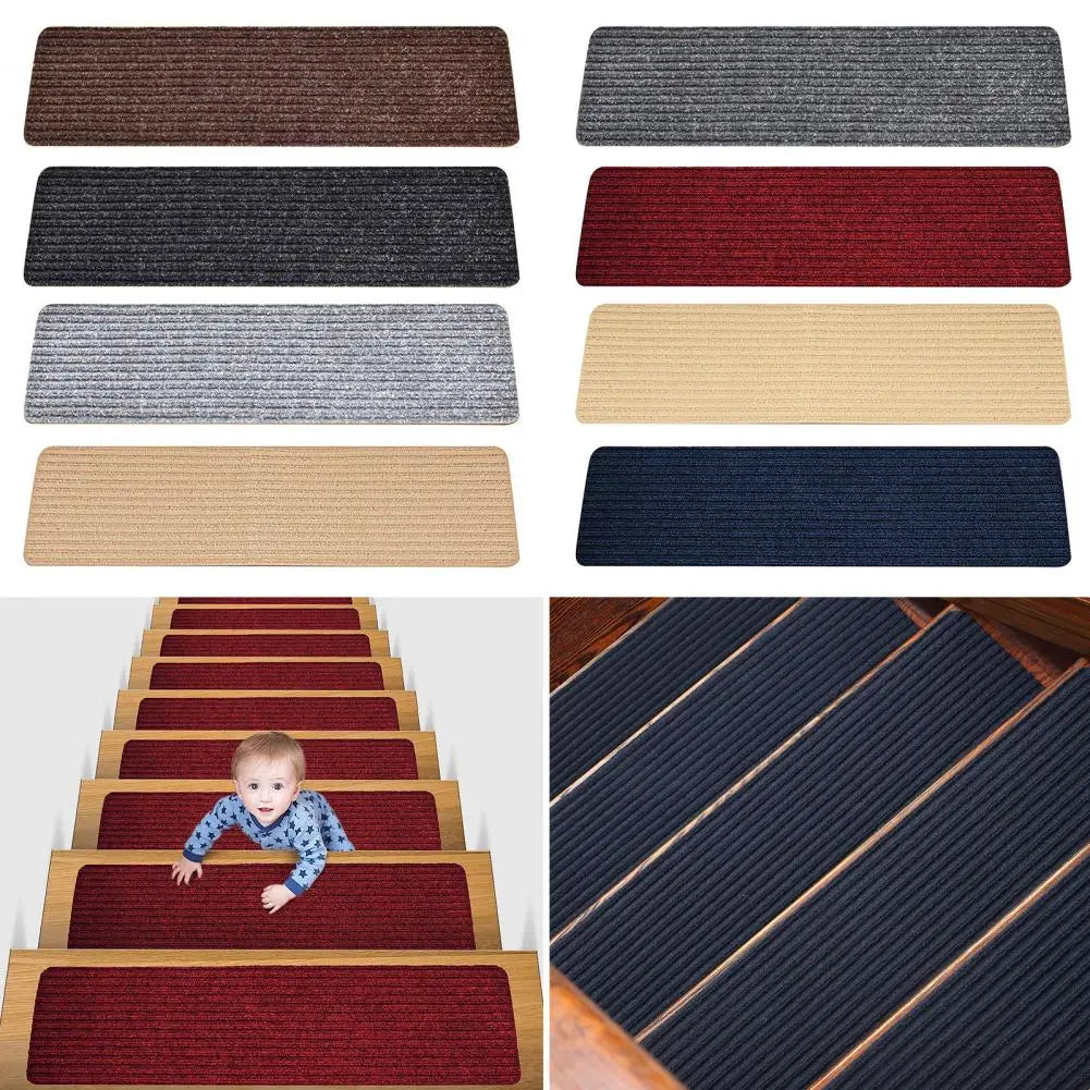 Soft Plush Stair Rugs Non-slip Carpet Stair Treads for Wooden Steps Safety Rug with Soft Plush Comfort Indoor Runner for Kids