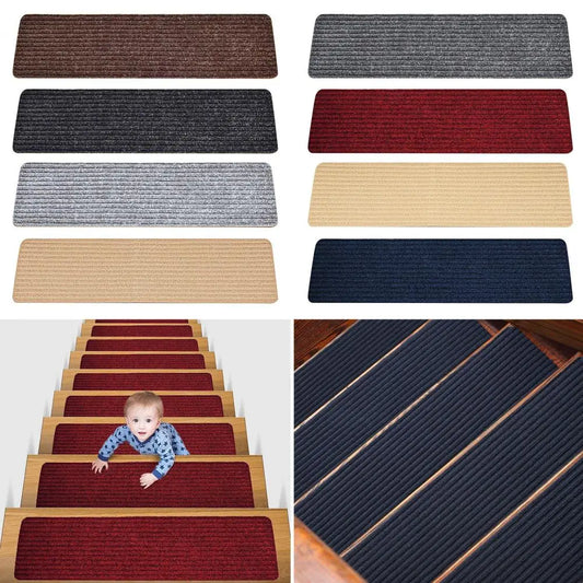 Soft Plush Stair Rugs Non-slip Carpet Stair Treads for Wooden Steps Safety Rug with Soft Plush Comfort Indoor Runner for Kids