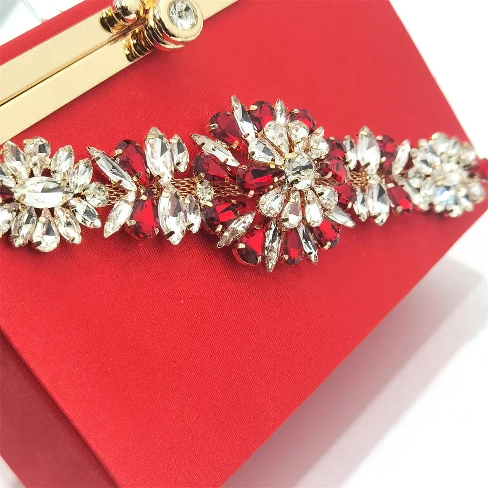 Spot Goods Red Color New Arrival Special Design Women Party Shoes Matching Bag Set For Luxury Wedding Party Women