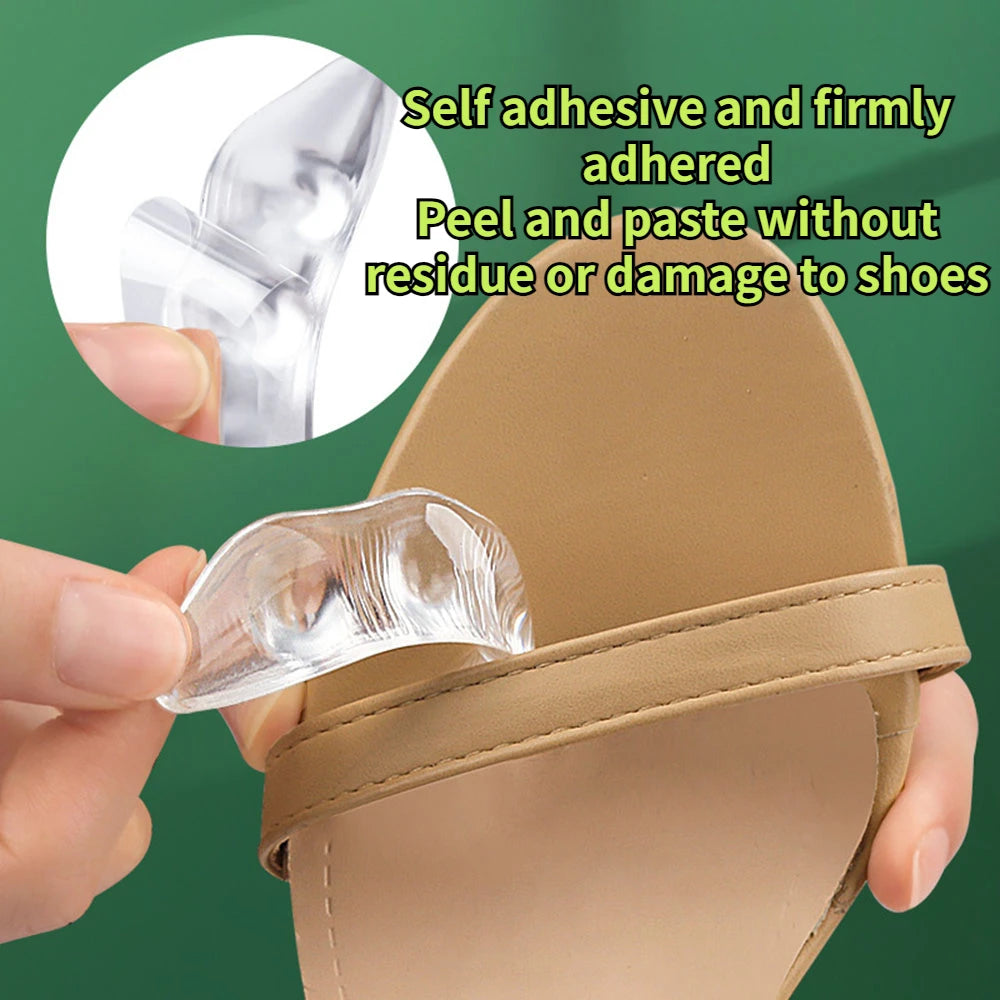 2Pcs Non-slip Insoles Stickers for Women High Heels Flip Flop Sandals Silicone Inserts Self-adhesive Foot Patch Gel Forefoot Pad