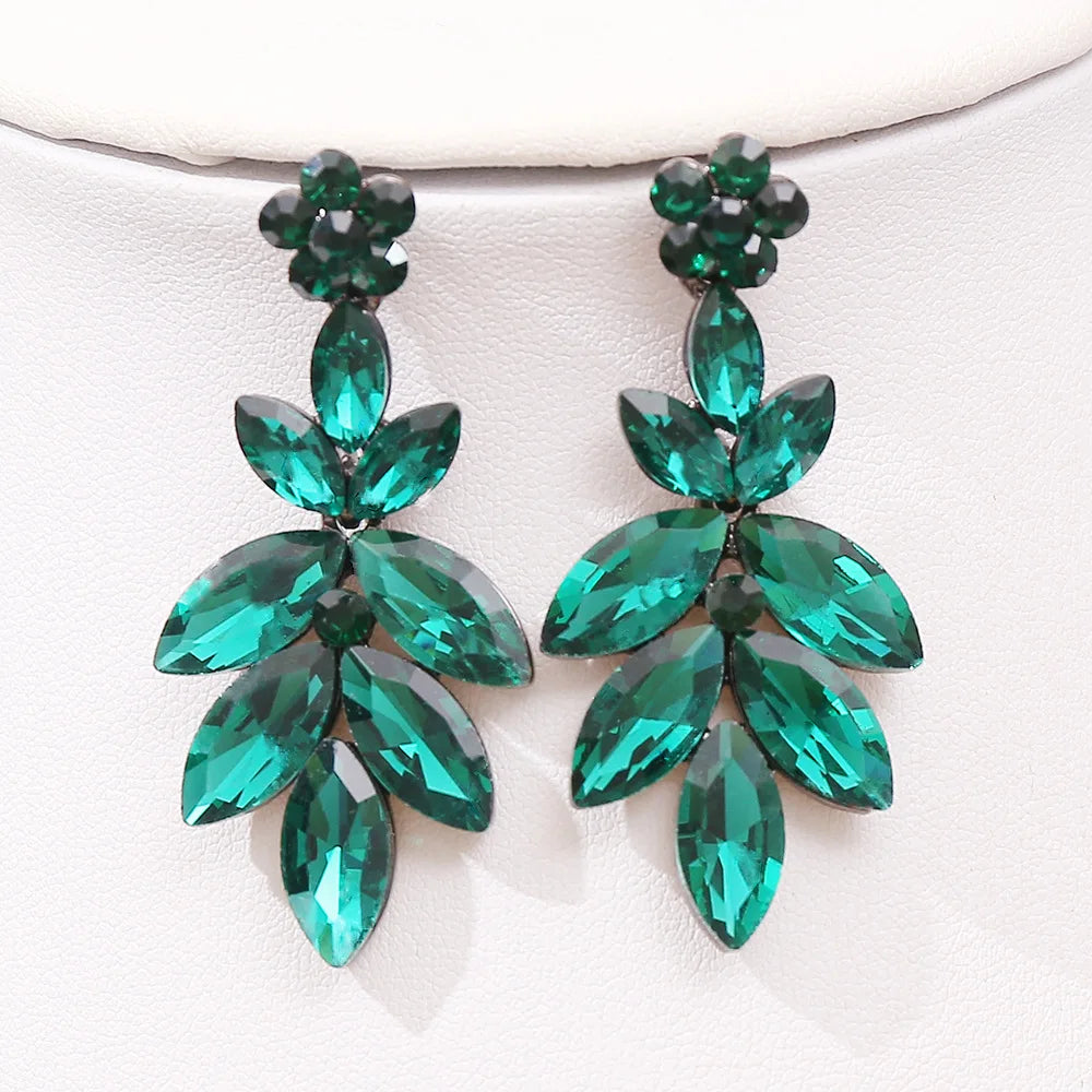 Vintage Black Metal Green Red Crystal Opal Tiara For Women Wedding Party Dress Elegant Queen Bridal Bride Crown